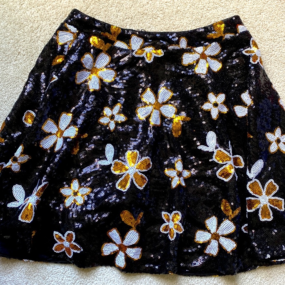 Sequin floral skirt, no tags but never worn